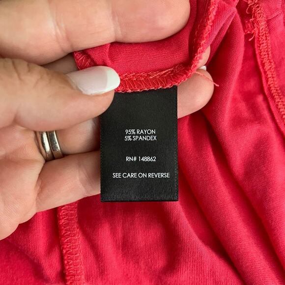 2/$30 Torrid Super Soft Bright Berry Cold Shoulder T-Shirt Mini Dress 1X #5455 - Picture 11 of 13